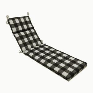 21 x 28.5 Outdoor Chaise Lounge Cushion in Black/White Anderson