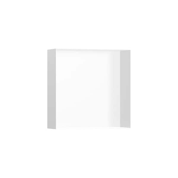 Hansgrohe XtraStoris Minimalistic 15 in. W x 15 in. H x 4 in. D Stainless Steel Shower Niche in Matte White