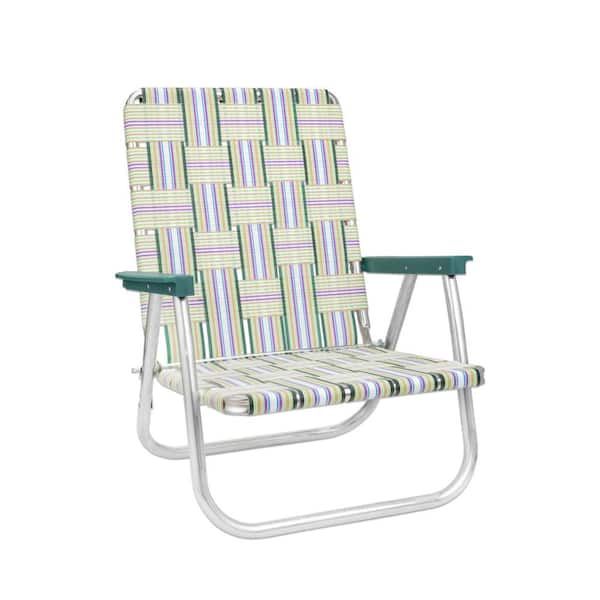 Unbranded Lightweight Spring Fling Aluminum High Back Stackable Folding Beach Chair