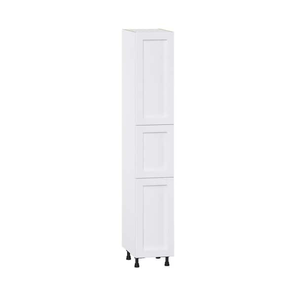 J COLLECTION Mancos Bright White Shaker Assembled Pantry Kitchen Cabinet with 5-Shelves (15 in. W x 89.5 in. H x 24 in. D)