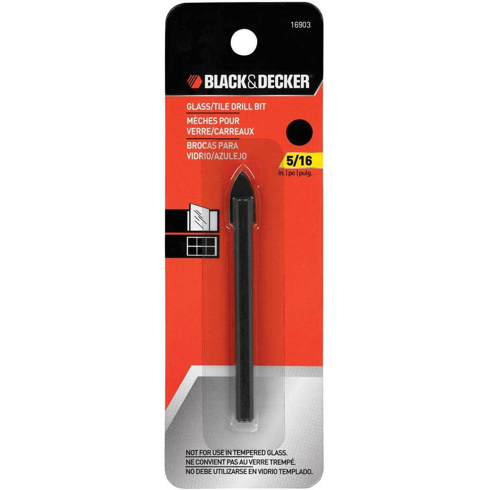 Black Decker 5 16 In X 3 In Carbide Glass Tile Drill Bit 16903 S The Home Depot