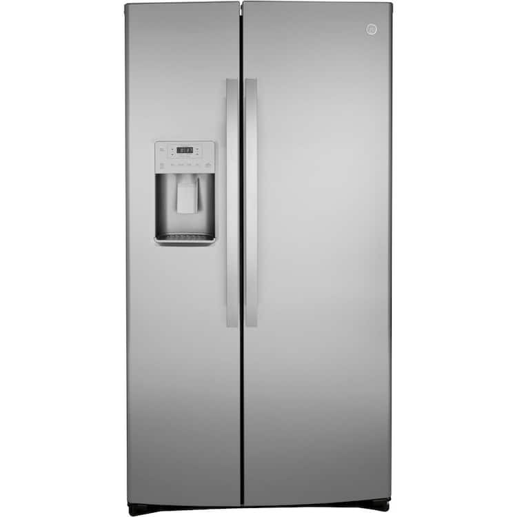 GE 21.8 cu. ft. Side by Side Refrigerator in Fingerprint Resistant Stainless Steel, Counter Depth