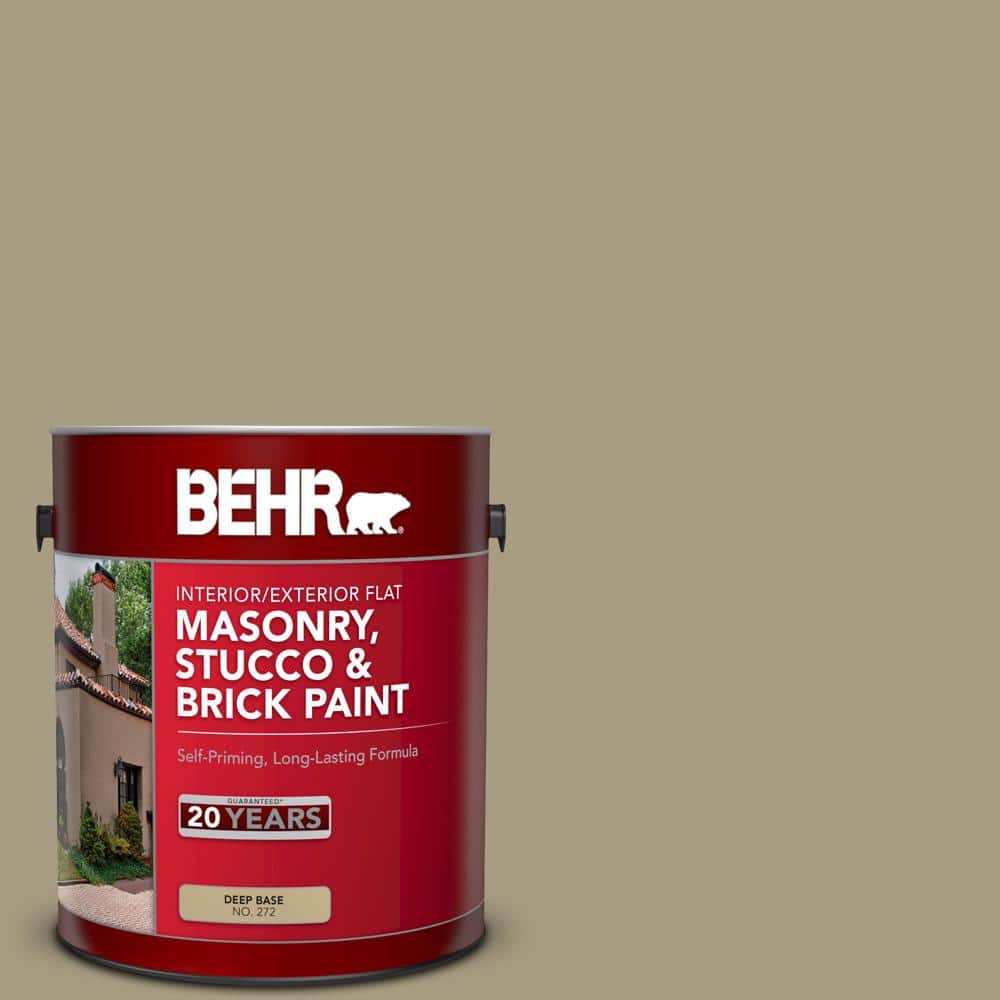 1 gal. #MS-51 Sage Moss Flat Masonry, Stucco and Brick Interior/Exterior Pa