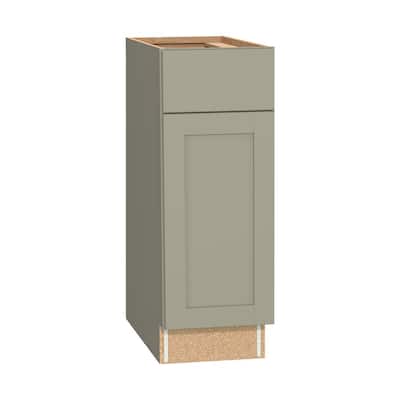 Hampton Bay Westfield Dusk Gray Shaker Stock Assembled Base Kitchen Cabinet (12 in. W x 23.75 in. D x 35 in. H) F12B12R