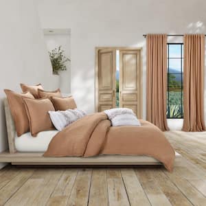 Sea cove Terracotta Cotton King/Cal King Duvet Cover