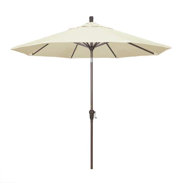 California Umbrella 9 ft. Aluminum Auto Tilt Patio Umbrella in Canvas Pacifica