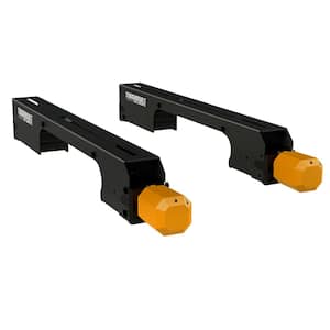 Universal Miter Saw Tool Mounting Brackets with 100% steel body construction and extra-length adaptor plates