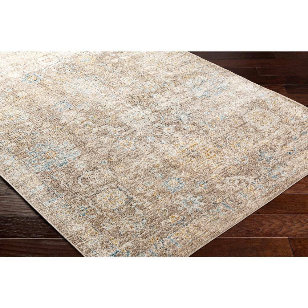 Elegant Gray Rectangular 9'2" x 12' Easy-Care Polypropylene Rug