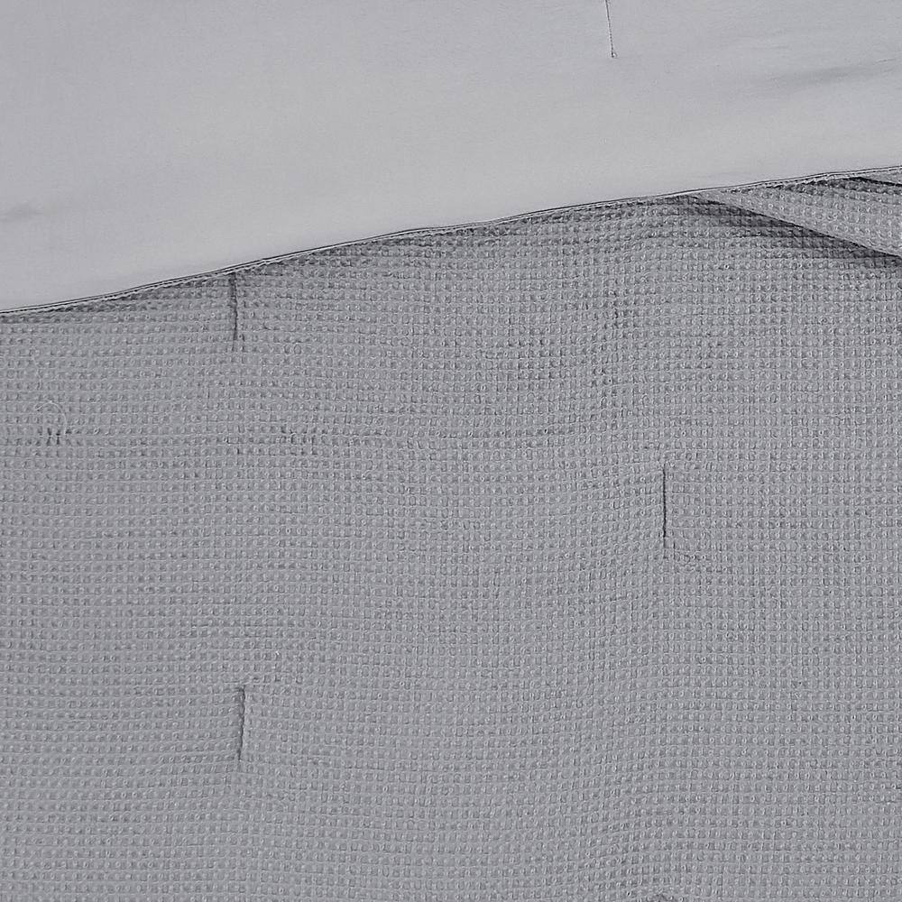 Gray Twin XL Organic Microfiber Reversible Comforter Set