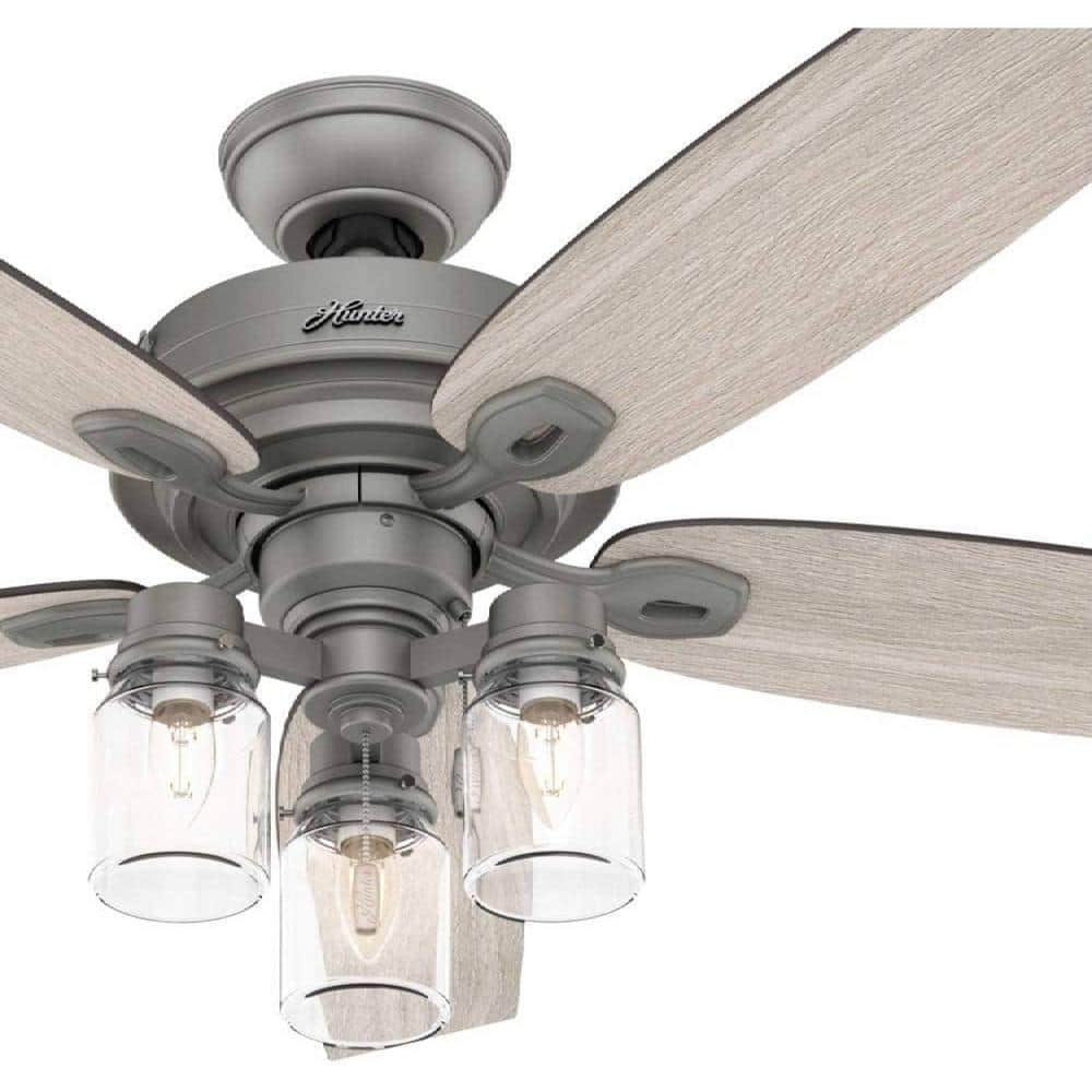Clear Glass Bell Ceiling Fan Replacement Shades, Set of 3