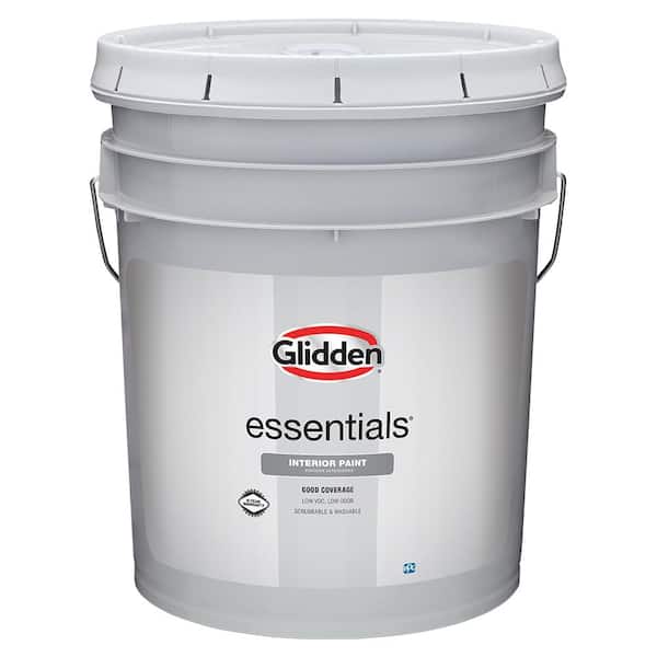 Glidden Essentials 5 gal. Pure White Base 1 Eggshell Interior Paint