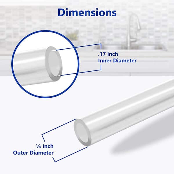 Express Water White 1/4 Quarter inch Polyethylene PE Tubing for Reverse Osmosis Ro System 100 Feet