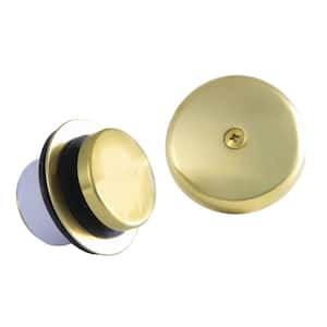 Overflow Faceplate with Toe Tap Drain and Screws, Brushed Brass