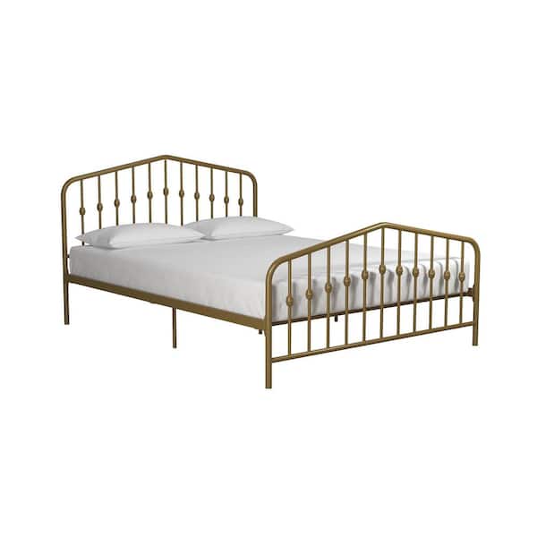 Novogratz Bushwick Gold Metal Frame Full Platform Bed