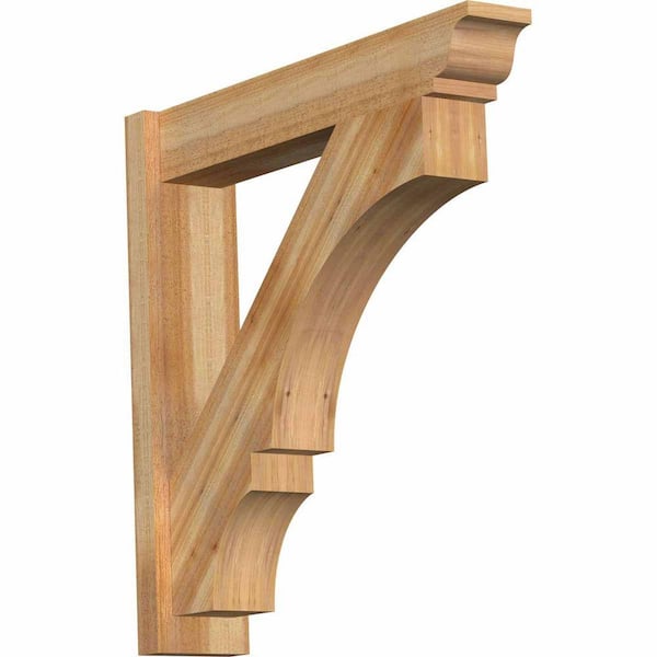 Ekena Millwork 6 in. x 30 in. x 30 in. Balboa Traditional Rough Sawn Western Red Cedar Outlooker