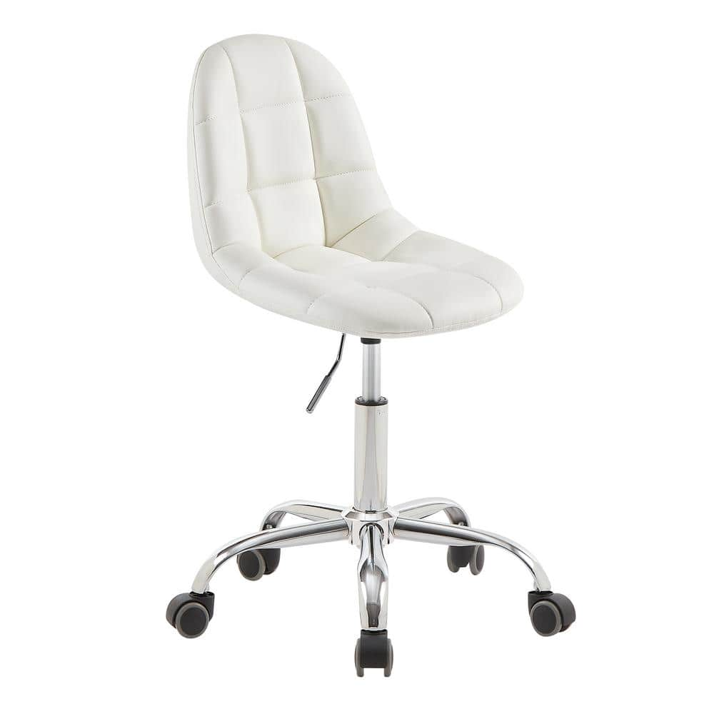 VECELO Modern Armless Home Office Stool, Height Adjustable Office Desk ...