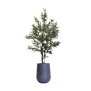 72 in. fake olive tree with sustainable indoor/ outdoor planter