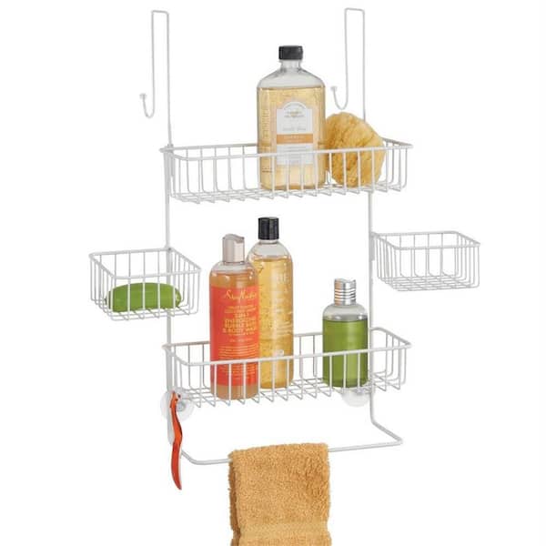 Suction Cup Shower Caddy, Wall Mounted Bathroom Storage Rack