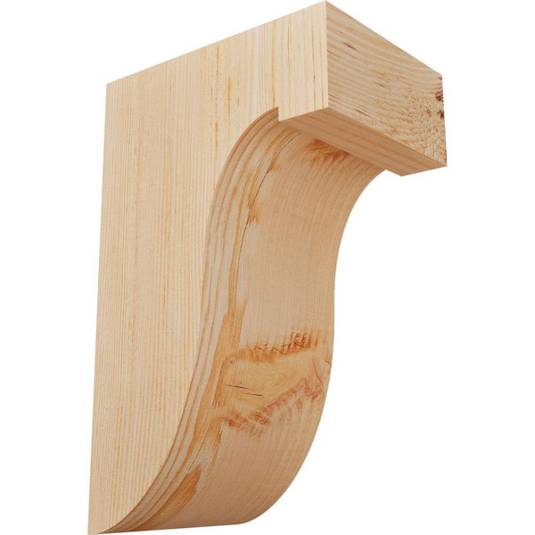 Ekena Millwork 5-1/2 in. x 8 in. x 12 in. Douglas Fir Del Monte Smooth Corbel