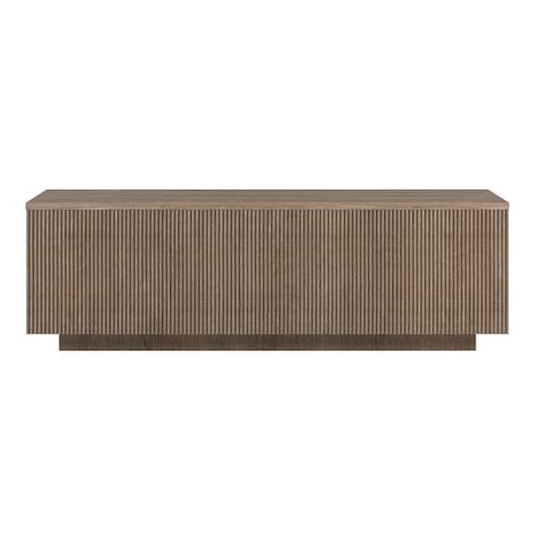 Meyer&Cross Reyes 47.5 in. Antiqued Gray Oak Rectangle MDF Top Coffee Table