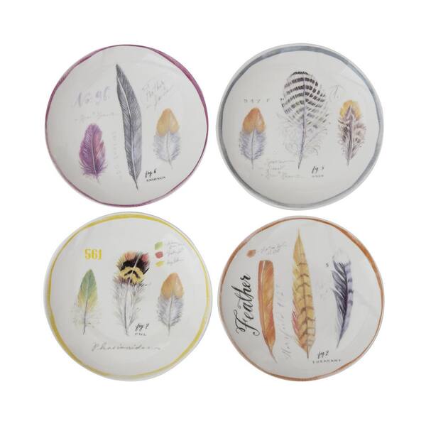 3R Studios Multicolor Stoneware Plates (Set of 4)
