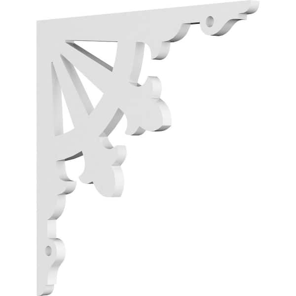 Ekena Millwork 5/8 in. W X 14 in. H X 14 in. D PVC Riley Bracket