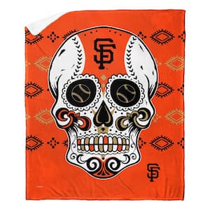 MLB Sf Giants Candy Skull Silk Touch Sherpa Multicolor Throw
