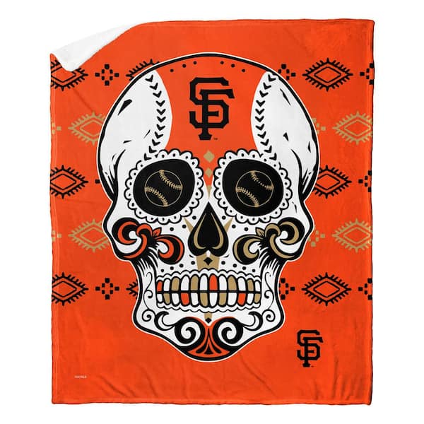 THE NORTHWEST GROUP MLB Sf Giants Candy Skull Silk Touch Sherpa Multicolor Throw