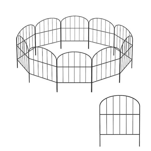 16. 5in Rustproof Metal Wire Decorative Garden Fence Panel Border for Small Animal Barrier and Plant Edging
