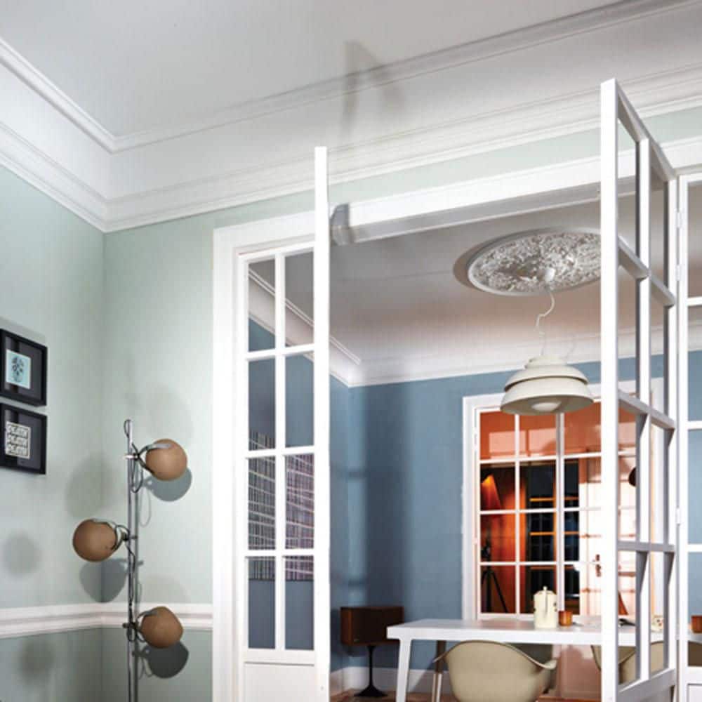 Primed White Polyurethane Crown Moulding, 78" Length