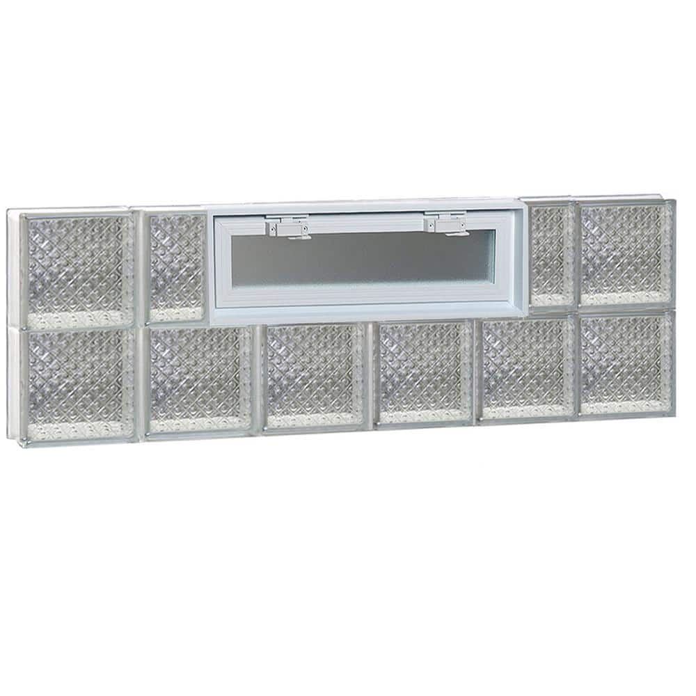 46.5 in. x 15.5 in. x 3.125 in. Frameless Diamond Pattern Vented Glass Block Window price history on PriceWatchPro