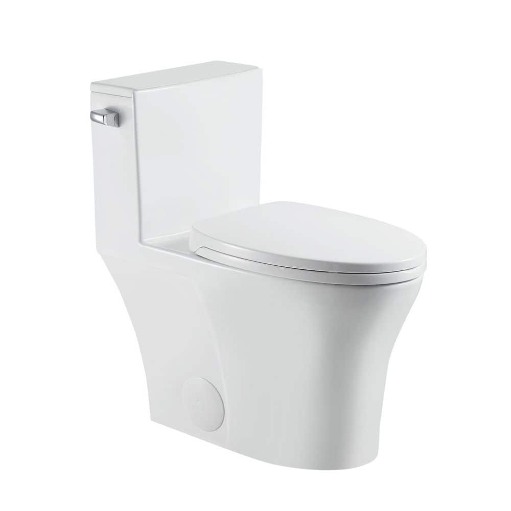 Soroca 12 in. 1-Piece 1.28 GPF Side Flush Elongated Toilet in White, Seat Included price history on PriceWatchPro