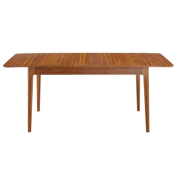 Bergen Copper Bamboo 36 in. 4 Legs Extension Dining Table