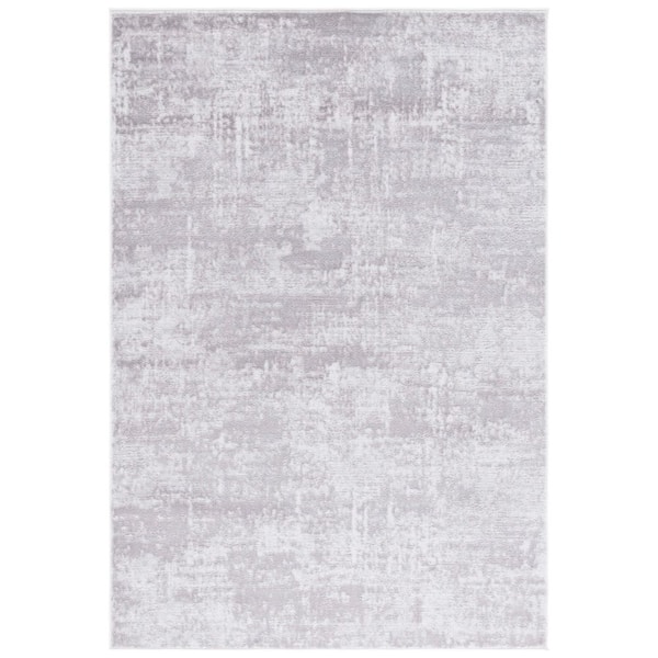 Amelia 9 ft. x 12 ft. Ivory/Stone Gray Abstract Distressed Area Rug