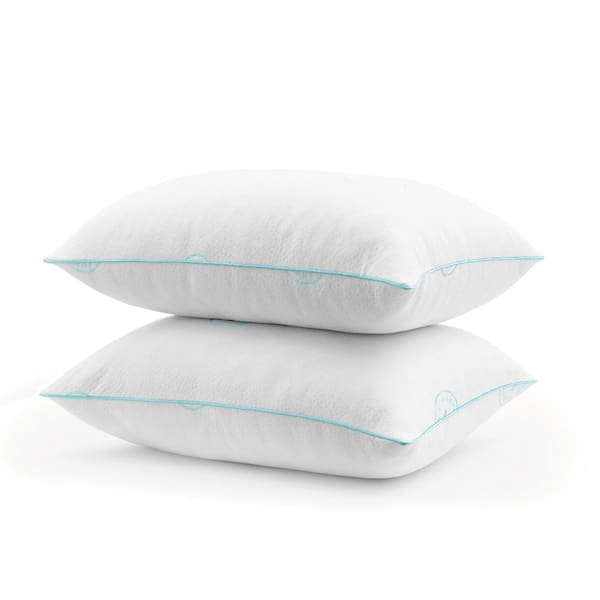 MARTHA STEWART Martha Stewart Signature Cooling Knit Conforming Cluster Foam Bed Pillows, Standard/Queen, 2-Pack