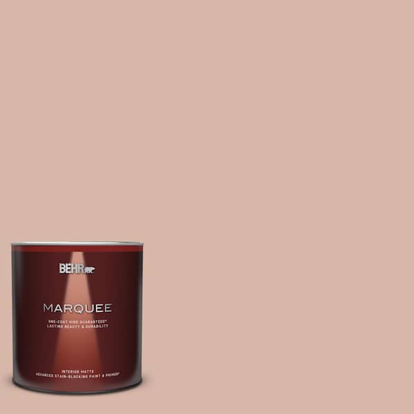 BEHR MARQUEE 1 qt. #S190-3 Sedona Pink Matte Interior Paint & Primer