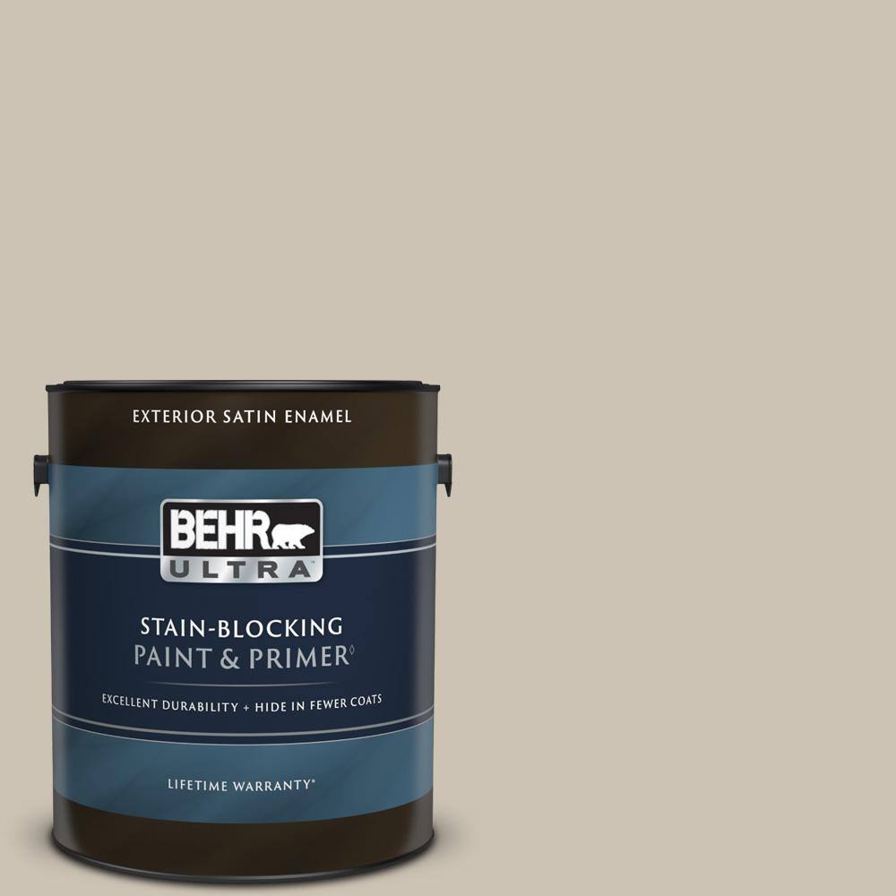 BEHR ULTRA 1 gal. PPU508 Sculptor Clay Satin Enamel Exterior Paint & Primer 985001 The Home