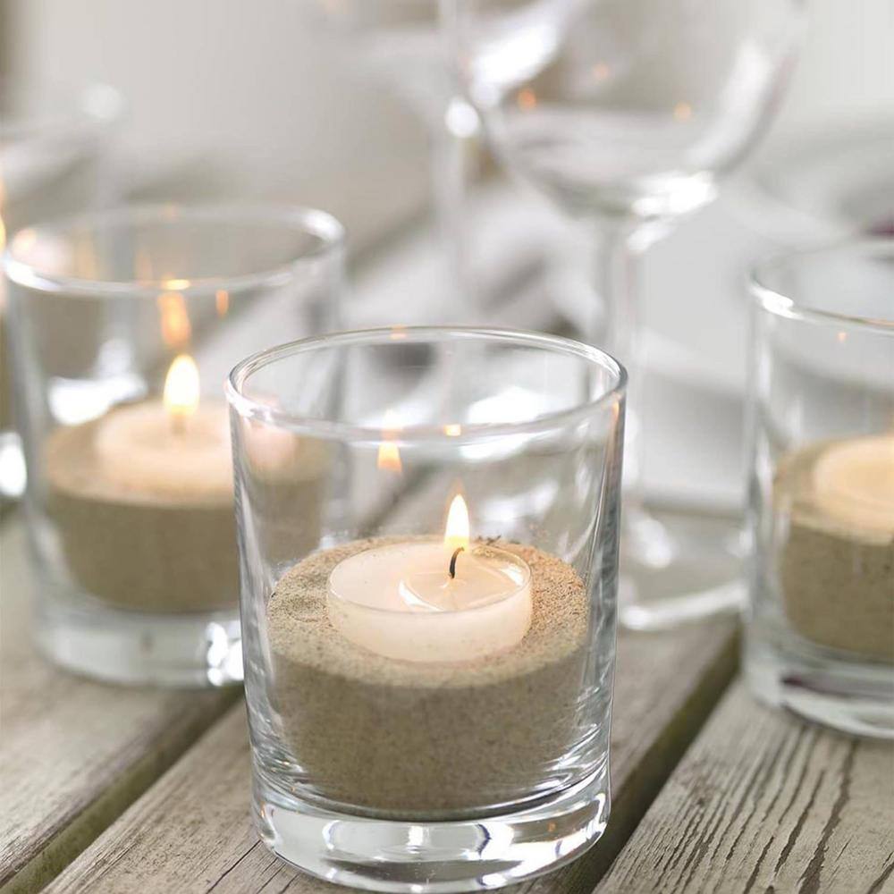 Clear Glass Votive Candle Holders Set of 8