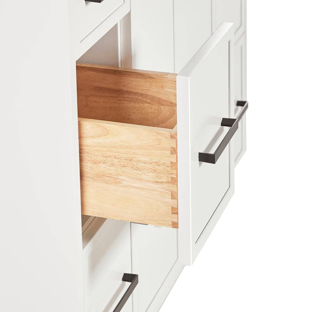 Kelly White Solid Wood Single Bath Vanity with Quartz Top