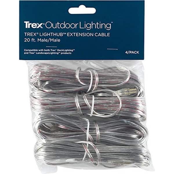 Trex LightHub Deck Lighting 20 ft. Male Wire (4-Pack)
