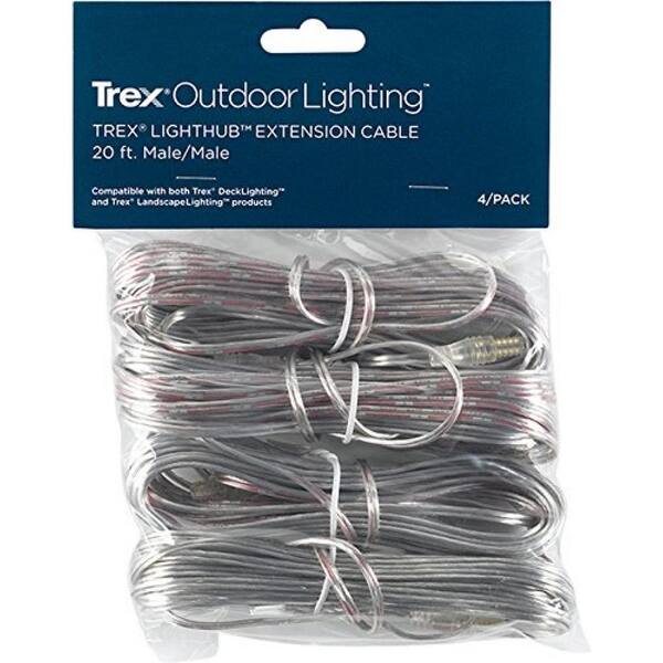 Trex LightHub Deck Lighting 20 ft. Male Wire (4-Pack)