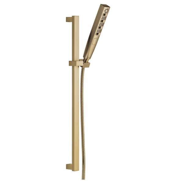 Delta H2Okinetic Gold 4-Spray Patterns 1.75 GPM 1.43 in. Wall Mount Handheld Shower Head in Lumicoat Champagne Bronze