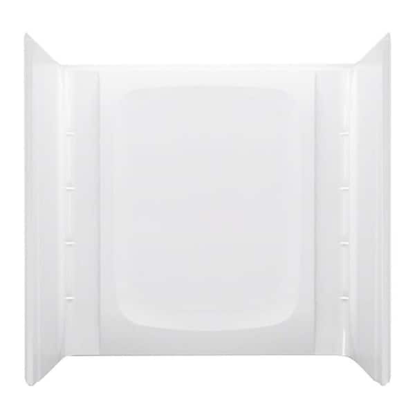STERLING Traverse 60 in. W x 60 in. H x 30 in. D 4-Piece Direct to Stud Alcove Shower Wall Surround in White