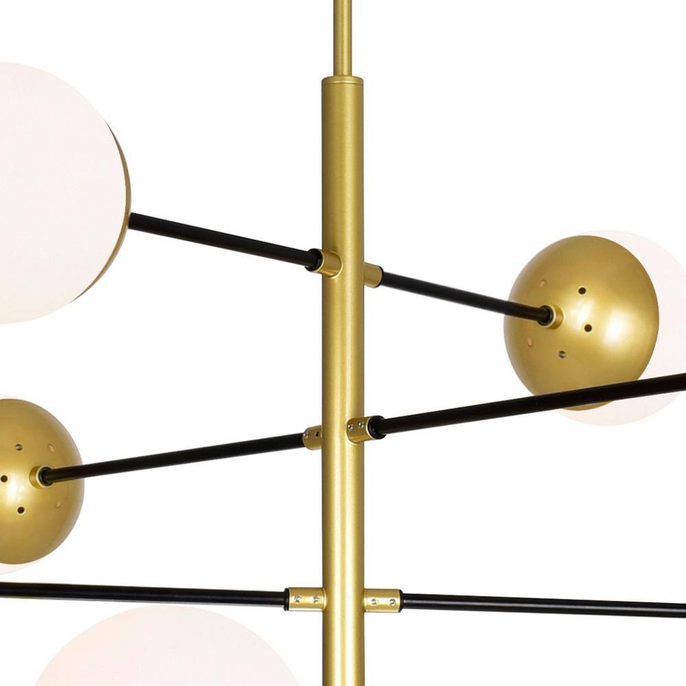 Medallion Gold Sputnik-Inspired 10-Light Metal Chandelier