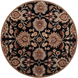 Artes Maroon 8 ft. x 8 ft. Round Area Rug