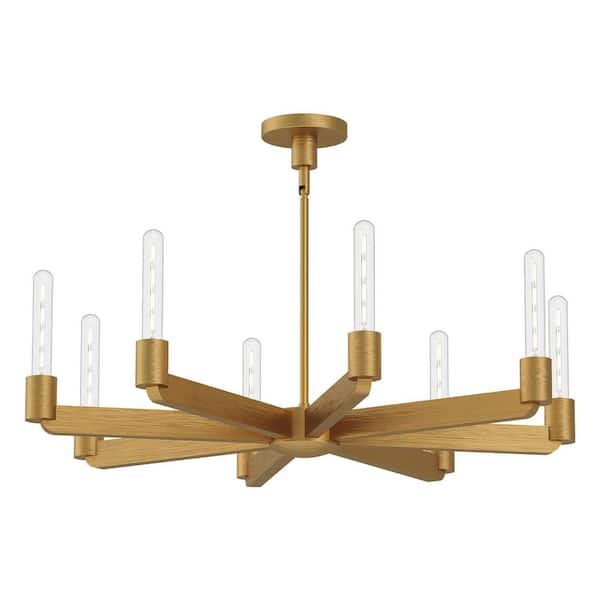 ALORA MOOD Claire 32 in. 8 Light 60-Watt Aged Gold Chandelier