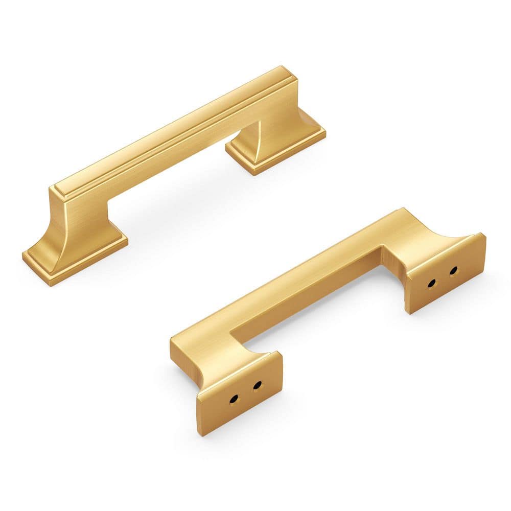 Brownstone Collection Pull 3 in. and 3-3/4 in. (96 mm) Center to Center Brushed Golden Brass Bar Cabinet Pull price history on PriceWatchPro