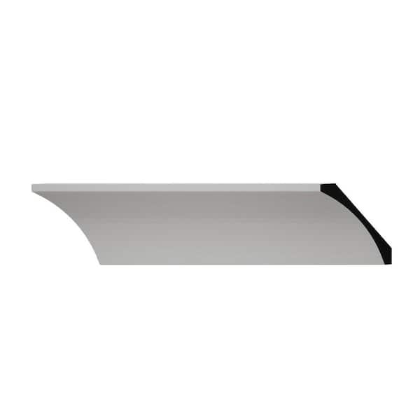 Ekena Millwork WM291 3.5 in. D x 4 in. W x 6 in. L Wood (Finger-Joint Pine) Crown Moulding Sample