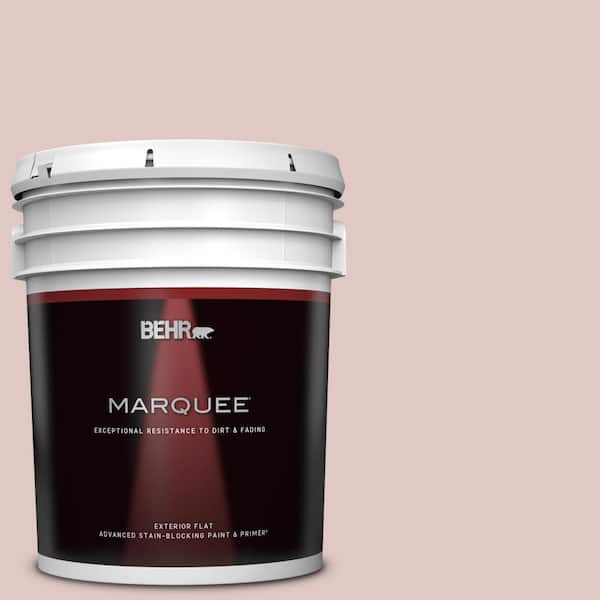 BEHR MARQUEE 5 gal. #160E-2 Pink Water Flat Exterior Paint & Primer