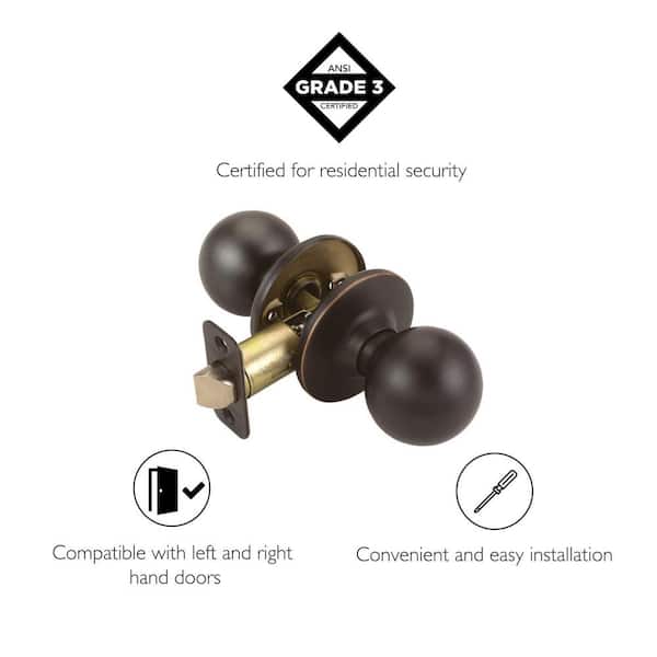 Ball Aged Bronze Hall and Closet Door Knob Ball Aged Bronze Hall and Closet Door Knob